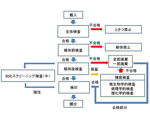 と畜検査のフロー