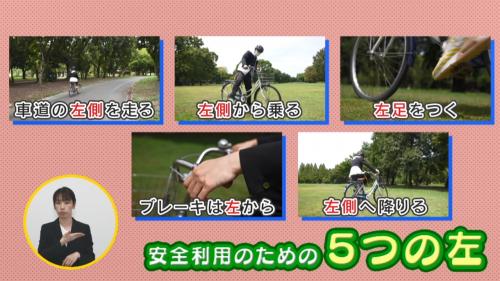 「安全利用のための5つの左」を実践する様子