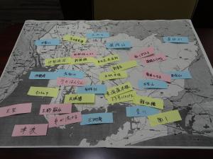 　　講座「災害図上訓練DIG」の様子